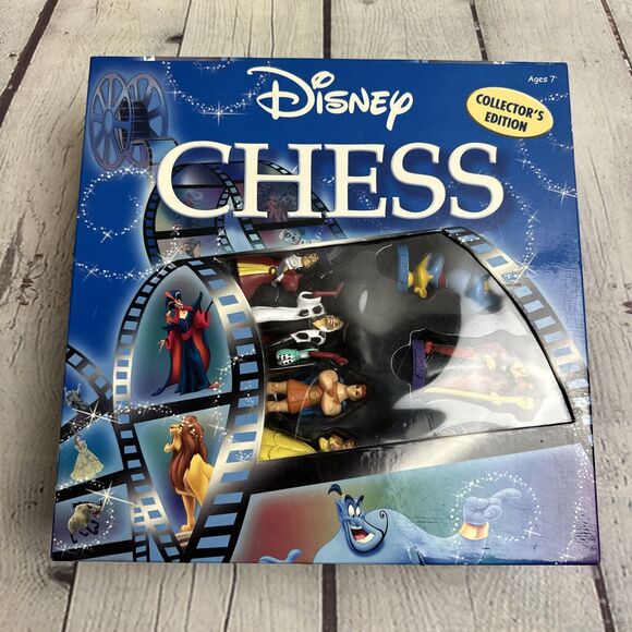 Disney Chess Set Collectors Edition Heroes & Villains Hand Painted Pieces 2004 - Picture 1 of 8